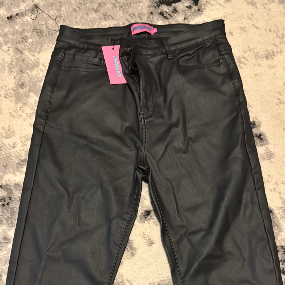 Edikted Black Boot Cut Flare Pants